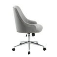 thumbnail image 3 of Boss Office Products Carnegie Fabric Mid-Back Desk Chair, Gray/Chrome, 3 of 5