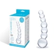 thumbnail image 2 of Glas Curved 5" Glass Beaded Dildo, Clear, 2 of 5