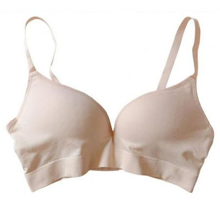 

Padded Bralettes for Women Seamless Strappy Sports Bra Wire Free Active Underwear Yoga Camisole Bras (Skin XL)