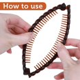 thumbnail image 5 of Artrylin Hair Accessories Banana Hair Clips Clip Combs Clincher Combs Tool 4pcs For Thick Curly Fishtail Hair, 5 of 5