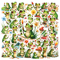 cartoon Frog Art Stickers Stickers, Waterproof Frog Art Stickers Sticker for Water Bottle Laptop Phone Cases Planner Skateboard Luggage Helmet Party Favor Decor, Ideal for Adults Teens Teacher Rewards