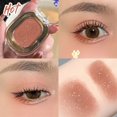 thumbnail image 5 of Paleta de sombras de ojos gris Macaron Sombra de ojos mate brillante Base de maquillaje Pigmento marrón tierra Rubor Contorno en polvo Paleta de un solo color, 5 of 5