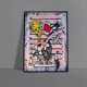 thumbnail image 1 of Disney Cartoon Character Graffiti Poster Mural Decoration Anime Figure Canvas Painting Tigger Mickey Mouse Donald Duck Wall Art40X50cm Unframed Gao Jinjia LED, 1 of 2