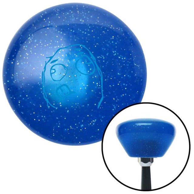 Bouton de Changement de Vitesse Bleu Concentré en Flocons de Métal Rétro avec M16 x 1,5 Levier de Vitesses à Insert