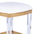 thumbnail image 3 of Beaumont Lane Metropolitan Living Acrylic and Polished Brass Counter Stool in White, 3 of 6
