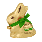 Lapin de Pâques en chocolat au lait et aux noisettes GOLD BUNNY de Lindt – 100 g