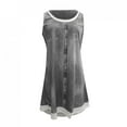 thumbnail image 2 of Pisexur Robes d'Été pour Femmes 2022 Décontractées Amples à Imprimé Floral Sans Manches Robe Faux Deux Pièces Robe en Faux Denim Robe Maxi Robes d'Été, 2 of 6