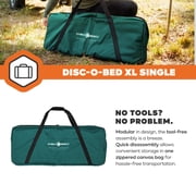 Disc-O-Bed Single Cot, Portable Sleep Solution for Tents & Cabins, Green, XL