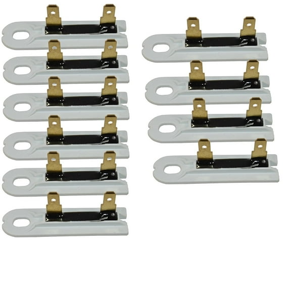 HQRP 10-Pack Thermal Fuse for Whirlpool 3392519 WP3392519 694511 LTG5243DQ0 LTG5243DQ1 LTG5243DQ2 Dryer