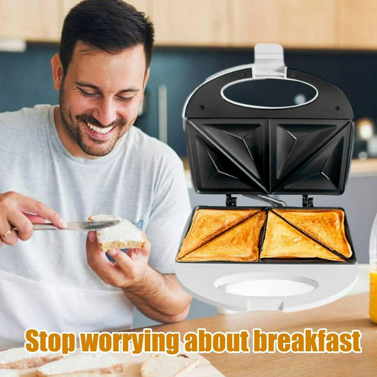 Sandwich Maker 3-in-1 Breakfast Maker Breakfast Sandwich Maker Panini Press  Grill With Detachable Non-stick Plates LED Indicator For Cheese Egg Bacon  top sale 