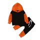 thumbnail image 1 of Gibobby Conjunto para bebé niña Conjunto de ropa con capucha y estampado de colores de retazos de manga larga para niños pequeños, pantalones, 2 uds.(Naranja,0-6 Meses), 1 of 5