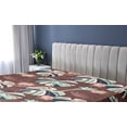 thumbnail image 5 of Ambesonne Tropical Fitted Sheet, Simplified Exotic Flora, Queen Size, Pale Salmon Seafoam, 5 of 5