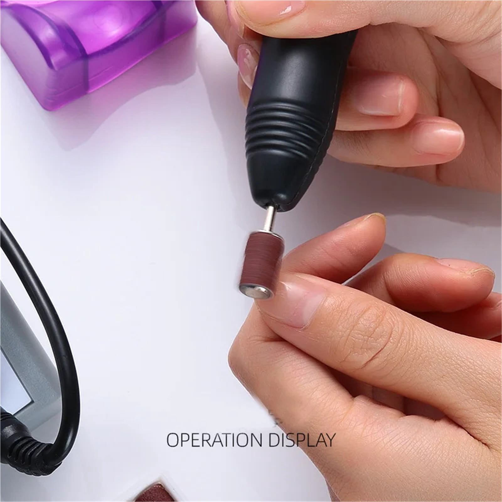 Professional Nail Drill Machine Set Nail Files Drill Bits Gel Polish Remover Tools Low Noise Cutters Nail File Kit