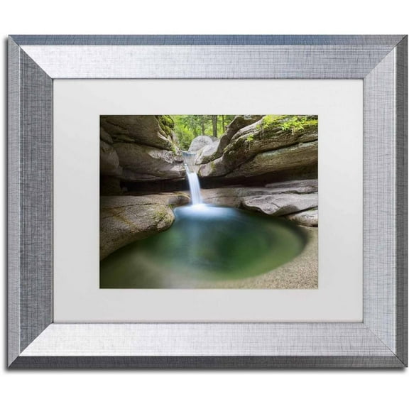 Trademark Fine Art 'Sabbaday Green Pool' Canvas Art by Michael Blanchette Photography, White Matte, Silver Frame