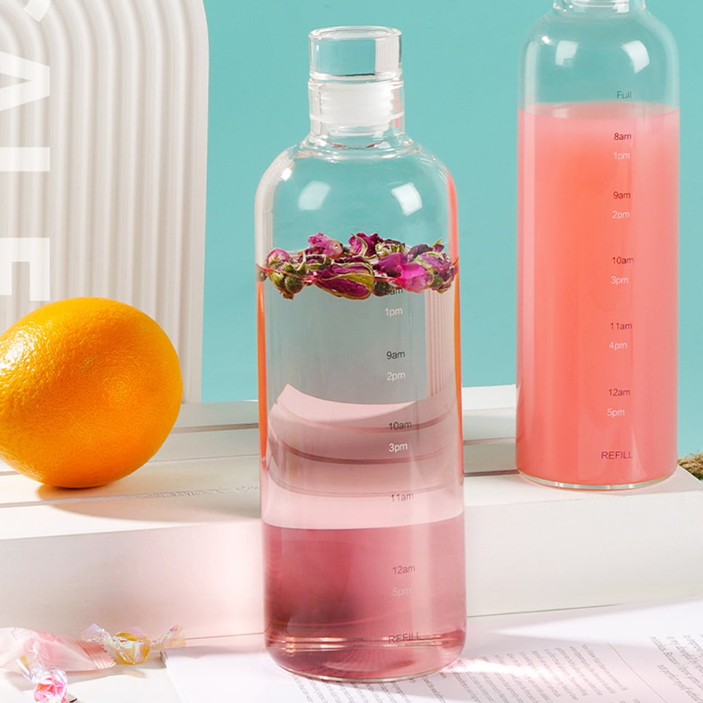High Quality Glass Cup With Time Scale Glass Bottle For Easy Water Monitoring