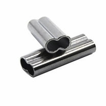 100PCS Double Barrel Fishing Crimping Sleeves Copper Tackle Tube Connector 0.8-2.6mm