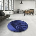 thumbnail image 3 of Ahgly Company Indoor Rectangle Patterned Balloon Blue Area Rugs, 4' x 6', 3 of 6
