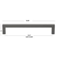 thumbnail image 4 of GlideRite 6-5/16 in. (160mm) Center-Center Solid Square Cabinet Bar Pull, Graphite Gray, 1 Pack, 4 of 4