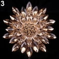 thumbnail image 4 of Ayyufe Women Fashion Shiny Alloy Rhinestone Flower Wedding Bridal Bouquet Brooch Pin, 4 of 6