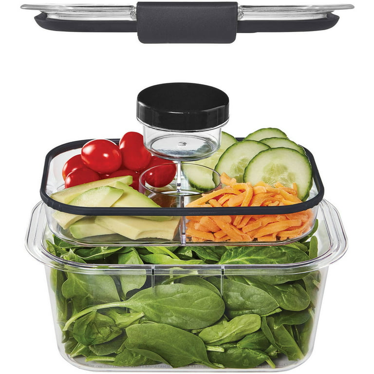 Rubbermaid Brilliance Glass Storage Set of 9 Food Containers with Lids (18  Pieces Total), Set, Assorted, Clear
