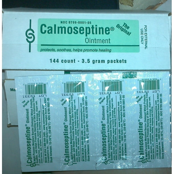 Calmoseptine Ointment Foil Packets 1/8 Oz 3.5G For Rashes And Irritated Skin Case of 144