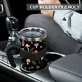 thumbnail image 6 of 40 oz Tumbler with Handle and Straw 40oz Mushroom Cup Insulated Coffee Travel Mug Spill Proof Leak Proof 40 ounce Stainless Steel Slim 40 oz tumbler with handle and Lid, 6 of 6