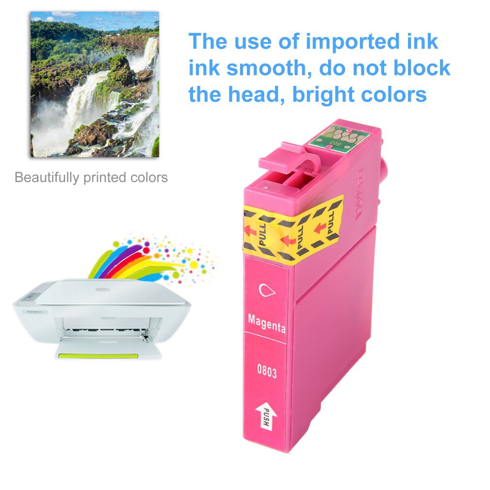 ZSMC Risk-free Ink Jet Cartridge Compatible for EPSON T0801/T0802/T0803/T0804/T0805/T0806  Non-OEM Ink Cartridge - Walmart.com