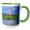 Green/White, variant on 3drose, Canada, Nova Scotia, Brier Island. Brier Island Lighthouse., 11oz Two-tone Yellow Mug
