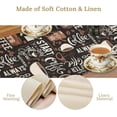 thumbnail image 6 of Coffee Kitchen Table Runner Brown Hot Mocha Latte Milk Pattern Table Runner Table Cloth Decoration Dresser Garden Farmhouse Wedding Party Vacation Dinner Home 13x120 inches, 6 of 7