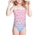 thumbnail image 3 of FOR U DESIGNS Cute Baby Girl Sleeveless Swimsuit Axolotl Halter Neck Bathing Suit for Swimming Surfing Blue Pink Pool Beach Outfit Girls Swimwear Size 3-4 Years, 3 of 6
