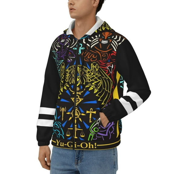 Unisex Yu Gi Oh Zip Up Hoodie Graphic Hooded Sweatshirt for Men Women Outdoor Jacket