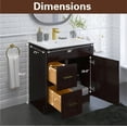 thumbnail image 6 of 30" Shaker Bathroom Vanity Sink Base with Drawers (Ready-to-Assemble), Espresso Shaker Vanity Base, 6 of 8