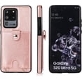 thumbnail image 3 of PU Leather Wallet Case for Samsung Galaxy S20 Ultra Necklace Crossbody Lanyard Case Cover with Card Holder Adjustable Detachable Anti-Lost Neck Strap Case for Samsung Galaxy S20 Ultra,6.9",Pink, 3 of 14