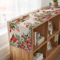 thumbnail image 6 of Table Runners 72 Inches Long Dress Scarves, Cardinal Bird Farmhouse Kitchen Table Runner, Coffee Tablerunners, Pine Cones Poinsettia Berry Floral Beige 16x72 Inch, 6 of 9