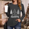 thumbnail image 5 of larppty Christmas Shirts for Women: Merry Christmas T Shirts Long Sleeve Christmas Tree Shirt Xmas Gift Blouse Tee Tops (Grey, 3XL), 5 of 8