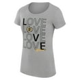 thumbnail image 2 of Women's G-III 4Her by Carl Banks Heather Gray Boston Bruins Super-Slim Fit Lightweight Hockey Love T-Shirt, 2 of 3