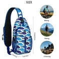 thumbnail image 5 of Crossbody Sling Backpack for Women Men Sea Fish Shoulder Sling Crossbody Casual Chest Bag for Travel Sports Running Hiking, 5 of 6