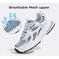 thumbnail image 3 of LUCKY STEP Chunky Fashion Mesh Sneakers Casual Running Walking Shoes,White,Womens, 3 of 10