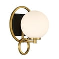thumbnail image 3 of Alhambra 1-Light Wall Sconce in Matte Black with Warm Brass, 3 of 5