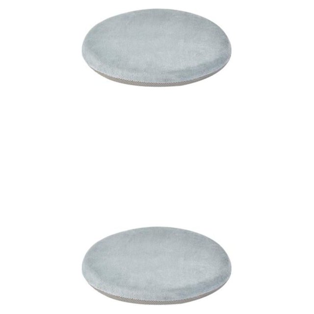 Shengyu 1/2/3 Polyester Seat Cushion Replacement Round Solid Color Breathable Soft Home Office Automotive Sofa Bay Window Mat Pad Grey 2PCS