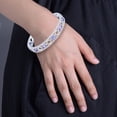 thumbnail image 5 of Vir Jewels 5.70 CTTW Purple Amethyst And Diamond Eternity Bangle Bracelet Brass Rhodium Female Adult, 5 of 7