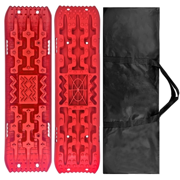 XYJBHB Heavy-Duty 41" Off-Road Traction Boards & Recovery Boards with Jack Lift Base, for Mud Snow Sand, 2PCS Vehicle Recovery Gear for Truck Jeep SUV with Storage Bag