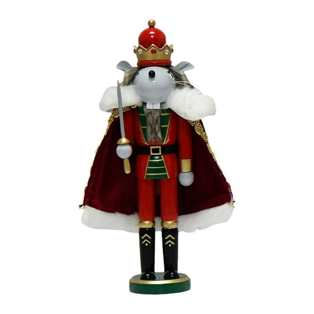 Cascanueces navideño, figura de cascanueces, 11,8 pulgadas de alto, artesanía, figura de cascanueces, adorno para estante, fiesta, de Navidad
