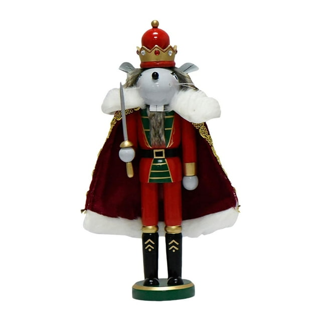 Figura de muñeca navideña,Figura de Cascanueces de Navidad Estatua Árbol de Navidad,Manualidad de decoración navideña Ratón Cascanueces,Escultura de madera de cascanueces para