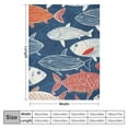 thumbnail image 4 of ARISTURING Fish Flannel Blanket Lightweight Soft Blanket for All Seasons Exquisite Gifts 60x80in, 4 of 6