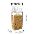 thumbnail image 3 of PVCS Distributeur de Flocons d'Avoine en Plastique Boîte de Rangement Récipient de Cuisine pour Aliments Grains Huileux avec Tasse de Comptage, 3 of 8