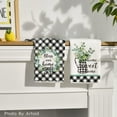 thumbnail image 2 of Buffalo Plaid Eucalyptus Home Sweet Home Kitchen Towels Dish Towels, 18x26 Inch Seasonal Decoration Hand Towels Set of 4, 2 of 6