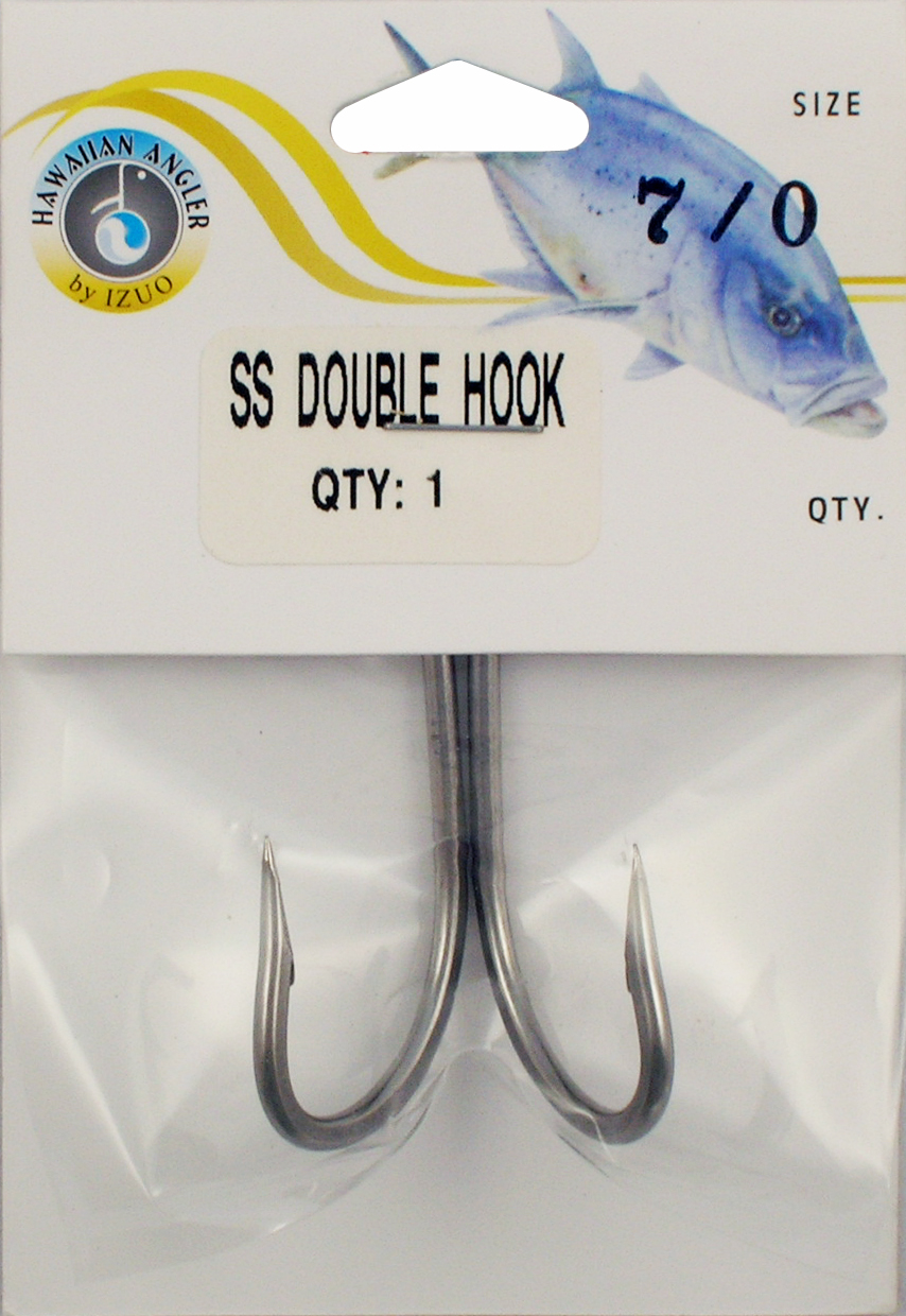 Izuo Brothers Stainless Steel Double Hook 7/0, Model 7982HS Fishing Hook