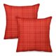 thumbnail image 1 of Uxcell Funda de Cojín Impermeable para Exterior de 2 Piezas, 20x20 Pulgadas, Textura de Tejido de Lino [Rojo], 1 of 7