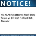 thumbnail image 3 of Detroit Axle - 13.78" (350mm) FRONT Disc Brake Rotors for 2008-2024 Nissan Titan 2008-2015 Armada 2008-2010 Infiniti QX56-2pc Set, 3 of 8